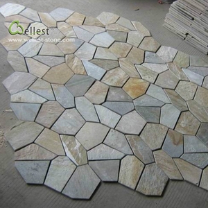 Tấm Ván Sàn Gỗ Màu Vàng Đá Phiến Ngẫu Nhiên Ngẫu Nhiên Đá Lát Sàn - Product Image 5