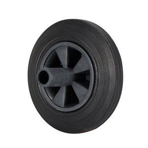 Ruedas de goma engrosadas de 8 pulgadas de PU para contenedores de basura, núcleo de hierro, accesorio universal, plástico redondo - Product Image 3