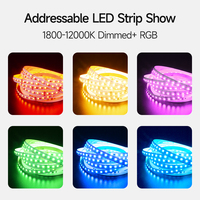 Bande LED adressable WS2814 RGBW 24V 108 LED/m 10mm 4-en-1 3838 SMD RGBW, contrôlable par PWM, flexible, pour éclairage d'ambiance