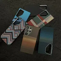 Étui de téléphone en alliage avec texture en fibre de carbone pour Samsung Galaxy S25 S24 Ultra S23, coque rigide en PC avec charge magnétique sans fil