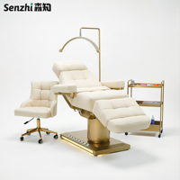 Table de Soin Électrique en Velours à 3/4 Moteurs pour Esthéticiennes, Lit de Massage Facial et des Cils, Table Cosmétique Chauffante – Meilleures Ventes