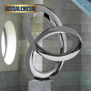 Escultura geométrica moderna personalizada de acero inoxidable estatua de artesanía de Metal decorativo de animales pulidos con talla grabada - Product Image 3