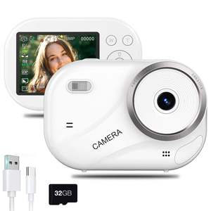 Mini caméra portable ultra-compacte, corps ergonomique incurvé, flash intégré, écran LCD de 2 pouces, caméra de voyage pour le campus, beauté, selfie - Product Image 2