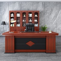 Bureau de direction en bois massif, design de table pour PDG, directeur général, grand patron