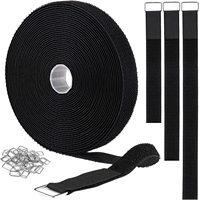 Sangle de fixation adhésive en nylon haute qualité, résistante à la chaleur, à découpe libre, avec boucle, pour batterie, à fermeture auto-agrippante, pour câble