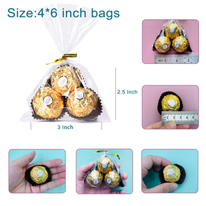 Bolsas Planas Transparentes Personalizadas de BOPP de Grado Alimenticio para Alimentos para Bebés y Dulces con Cierres de Alambre - Product Image 3