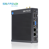 Double Nic Quad Core In-tel Celeron N3150 Support 4K Triple affichage 2 * HD-MI 1 * VGA Win10 Linux mini pc industriel sans ventilateur