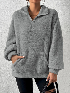 <span class=keywords><strong>Felpa</strong></span> con cappuccio da <span class=keywords><strong>donna</strong></span> con marchio 2025 personalizzabile autunno inverno nuovo pile foderato Anti-strizzacervelli da <span class=keywords><strong>donna</strong></span> - Product Image 6