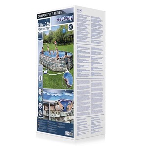 <span class=keywords><strong>Piscina</strong></span> Elevada Ovalada <span class=keywords><strong>Bestway</strong></span> 56719 Power Steel Comfort Jet Series, 6.10 m X 3.66 m X 1.22 m - Product Image 6