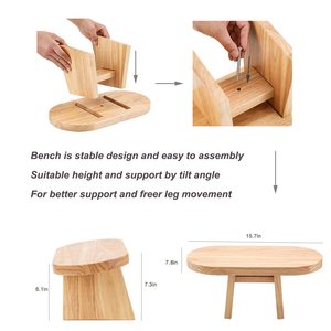 Taburete Ergonómico Portátil de Madera Maciza para Exteriores, Asiento Tipo Puf para Yoga, Meditación y Uso en Interiores - Product Image 6