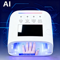 Lampe à ongles intelligente IA en promotion, séchoir professionnel LED UV pour gel, avec caméra et écran LCD, lampe de durcissement rapide et indolore pour salon de manucure