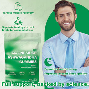 Gomitas de Magnesio OEM con Ashwagandha, Mezcla de Magnesio 10 en 1 para Aliviar el Estrés, Calma y Apoyo al Sueño, 60 Unidades, Suplemento Dietético - Product Image 5