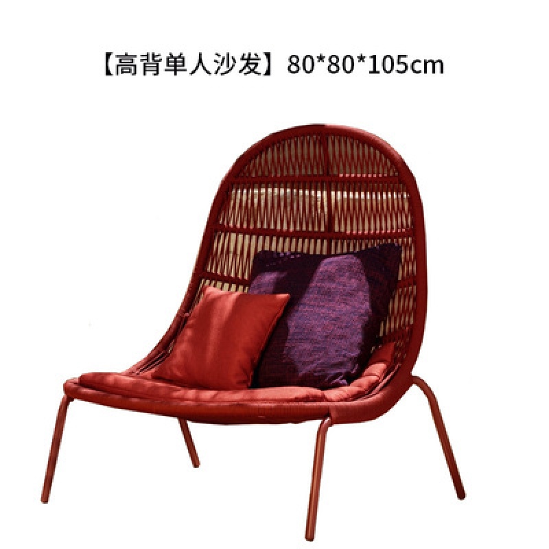 Sofá individual con respaldo alto (80*80*105cm)