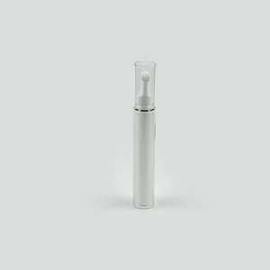 Çelik top ile Serum şişesi enjeksiyon için 15ml kozmetik şırınga şekilli havasız göz kremi şişesi
