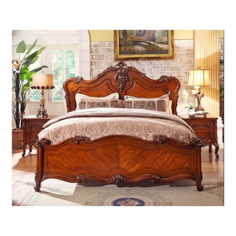 Goodwin klasik kral boy yatak odası mobilyası yatak odası takımı sıcak satış kraliyet GMB51