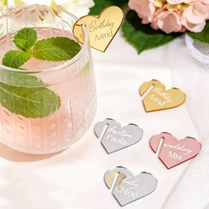 <span class=keywords><strong>Etiquetas</strong></span> de Acrílico <span class=keywords><strong>Personalizadas</strong></span> con Forma de Corazón <span class=keywords><strong>para</strong></span> Bebidas, <span class=keywords><strong>Etiquetas</strong></span> de Vidrio con Nombre <span class=keywords><strong>para</strong></span> Bodas, Fiestas, Bautizos, Dijes Minimalistas de Lujo <span class=keywords><strong>para</strong></span> Vasos, Venta al por Mayor - Product Image 1