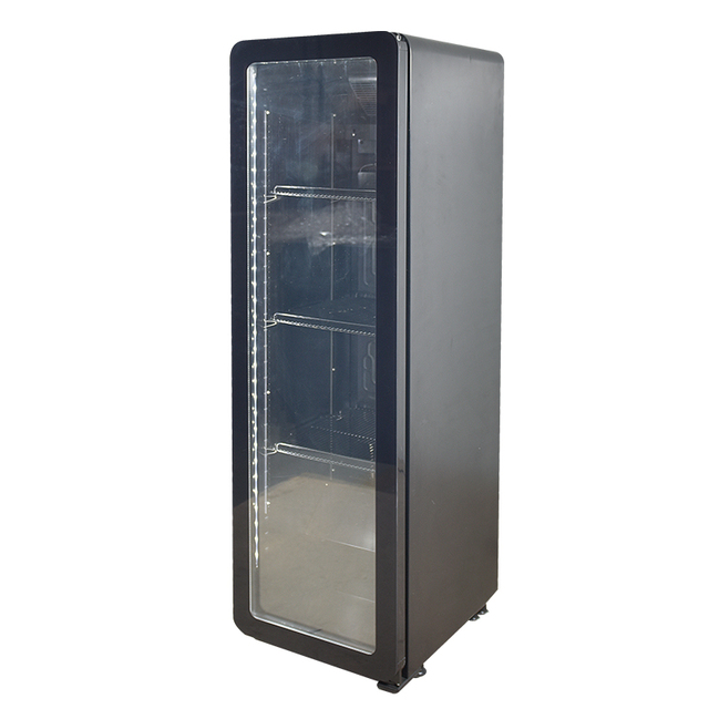 Retro Upright Beverage Display Cooler with LED 135L Round Corner