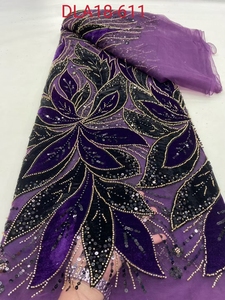 تخفيضات كبيرة 3d الخرز زين الترتر أبيض اللون الخرز زهرة الترتر التطريز الدانتيل حزب اللباس - Product Image 5