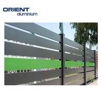 Valla de privacidad de aluminio para patio delantero de jardín, pantalla de seguridad de aluminio, valla plana negra, valla de visión transparente de aluminio