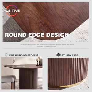 Luce di lusso Villa rettangolare in <span class=keywords><strong>legno</strong></span> <span class=keywords><strong>tavolo</strong></span> da pranzo High-End colore noce negoziazione grande banco da lavoro LD-023 <span class=keywords><strong>tavolo</strong></span> lungo - Product Image 3