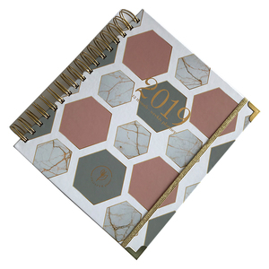 2021-2022 custom colored divider <strong>pages</strong> weekly hardcover <strong>diary</strong> marble spiral planner - Product Image 3