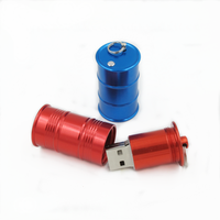 Flash Drive USB 2.0/3.0 Bentuk Drum Minyak Tahan Air TD-001 dengan Tali Sublimasi dan Disk USB Logam Tersedia