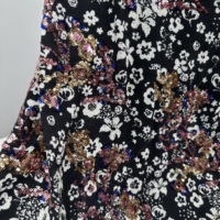 Technique tissée en tissu à paillettes imprimé en viscose 100% pour vêtements-uni pour chemises habillées et chemisiers