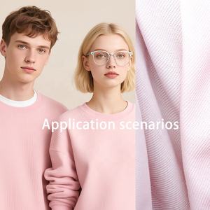 Venta al por mayor de fábrica Odell 220gsm tela de Jersey único 32S tejido elástico mezclado algodón-poliéster moda chaqueta deportiva informal - Product Image 4