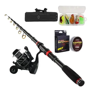 Hotsale Fishing Combo 1,8-3m Angelrute mit Rollen Spinn rollen EVA Trage tasche für Reise Salzwasser