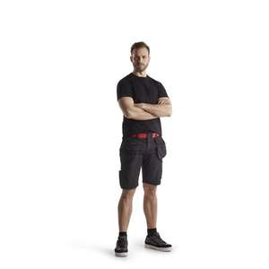BLAKLADER - 149413309956C52 Short de service avec poches à clous Noir/Rouge-PANTALON DE TRAVAIL EAN 7330509689059 SHORT DE TRAVAIL - Product Image 3