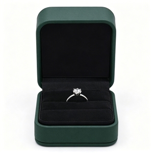 Custom Ring <b>Box</b> Luxury Rigid Leatherette Custom Jewelry <b>Display</b> <b>Box</b> Velvet Insert Foil Stamping Custom Logo Factory Wholesale - Product Image 2