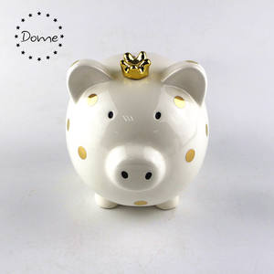Alcancías Baratas al por Mayor, Alcancía en Forma de Cerdo, Alcancía para Niños, Alcancía de Cerámica Blanca, Alcancía Pequeña - Product Image 4