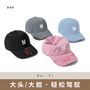 Unisex <b>Baseball</b> <b>Cap</b> With M Letter Print Nylon Twill Quick Dry Breathable Sun Protection Duckbill Hat - Product Image 4