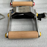 Poignée de tirage latéral en acier inoxydable avec poignée en bois pour machine à câble réglable, accessoire de poulie de gym, prix de gros
