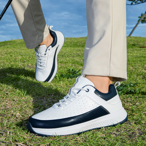 Xiyulong Men's Golf Shoes White Navy Rubber Outsole Low Heel Casual Sport Shoes Size Plus Leisure Wear - Product Image 1