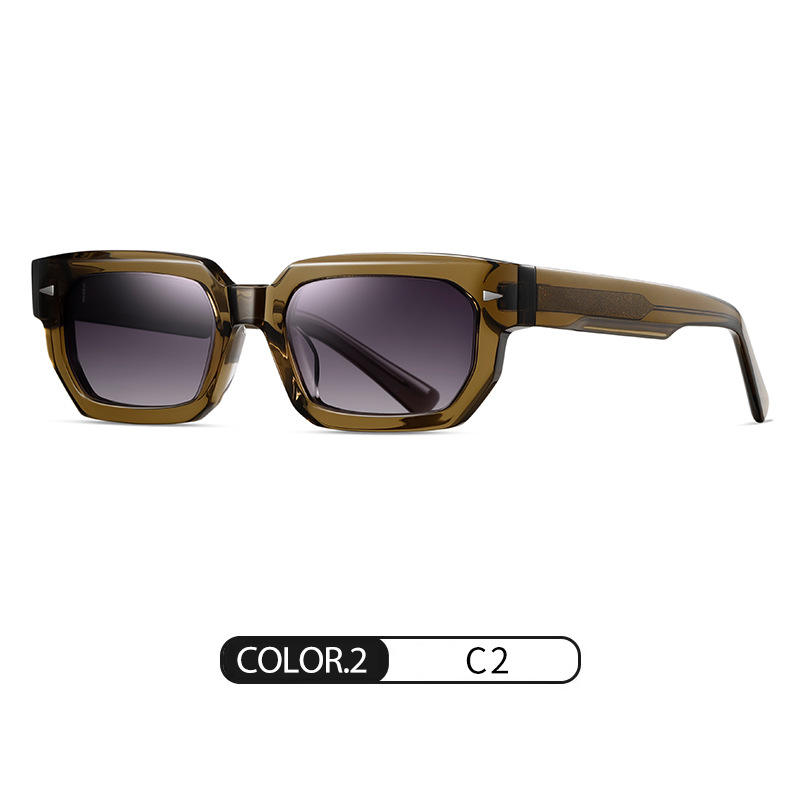 Brown frame with gray lenses