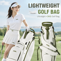 Sac de golf ASL Premium pour femmes, sac de transport élégant blanc et vert, sac de golf portable pour le golf à pied
