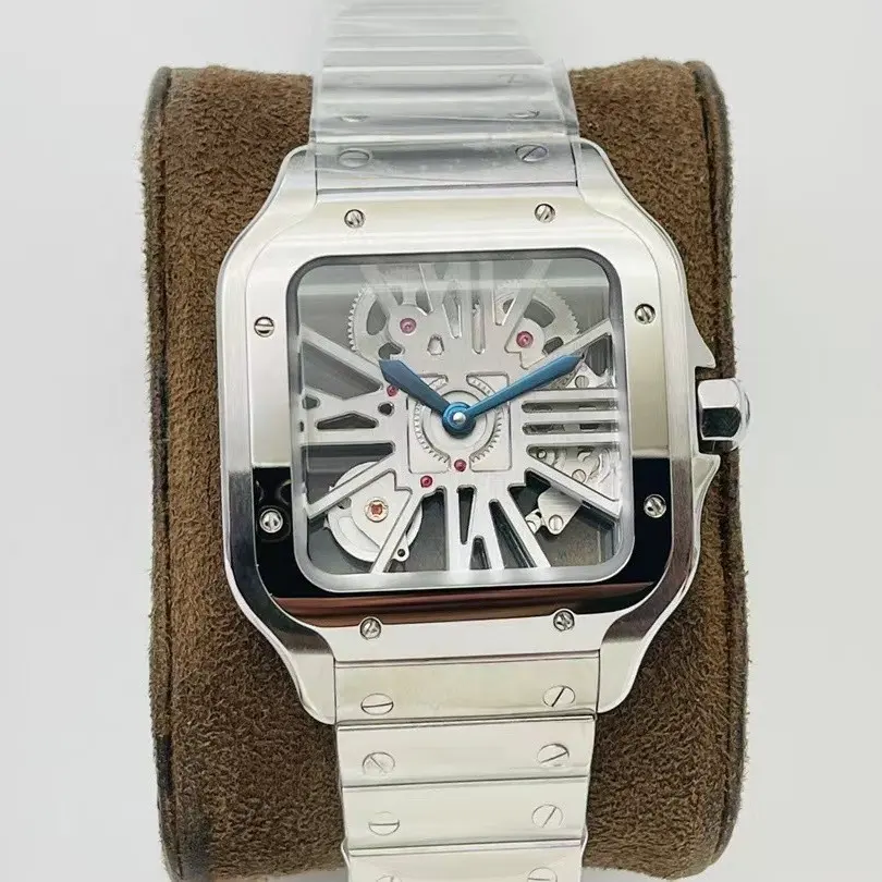 브랜드 남성 투톤 골드 시계 손목 석영 운동 우수한 품질 스켈레톤 QuickSwitch 럭셔리 시계