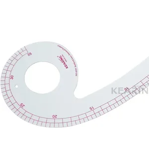 Transparentes Lineal 35cm Kurven linien größe 1,2mm dicker flexibler Kunststoff 6035