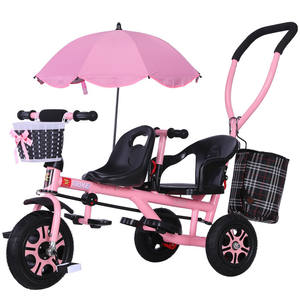 Cochecito doble de alta calidad para niños, triciclo de dos plazas para pasear, venta al por mayor - Product Image 6