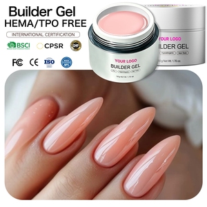 เจลต่อเล็บใส 50 กรัม ยอดนิยม ปราศจากสาร HEMA และ TPO ความแข็งสูง ซ่อมแซมเล็บแตกหัก รับผลิตแบบ OEM ODM MOQ ต่ำ ผลิตตามสั่งสำหรับร้านเสริมสวย - Product Image 1