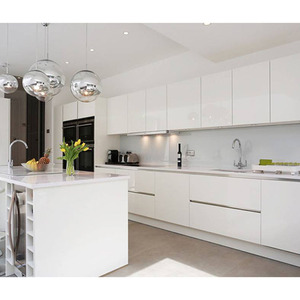 Armoire de cuisine moderne avec design Ensembles de cuisine en MDF à prix abordable pour usage commercial, sans anti-vidage, à monter soi-même aux États-Unis - Product Image 1