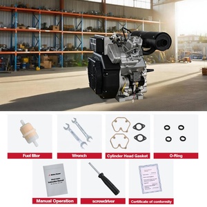 26hp 27hp làm mát bằng không khí đôi 2 xi lanh nhỏ động cơ diesel trục côn được sử dụng cho máy bay trực thăng, xe máy, Thuyền Nhỏ - Product Image 4