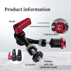 Brazo Mágico de <span class=keywords><strong>7</strong></span> Pulgadas con Abrazadera de Cangrejo y Tornillo de 1/4\" - Soporte Universal para Cámaras de Acción <span class=keywords><strong>GoPro</strong></span>/SJcam/DJI, Precio de Fábrica - Product Image 6