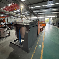 Fourneau de fusion à induction électrique à fréquence moyenne compact, 25 kW, 90 kW, 1500 à 12000 °C, conception personnalisée pour 500 kg, 60 kg de poterie