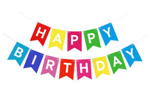 สุขสันต์วันเกิดแบนเนอร์ของตกแต่งปาร์ตี้แบนเนอร์ตัวอักษรธงสีหางปลาขนาดเล็ก - Product Image 4