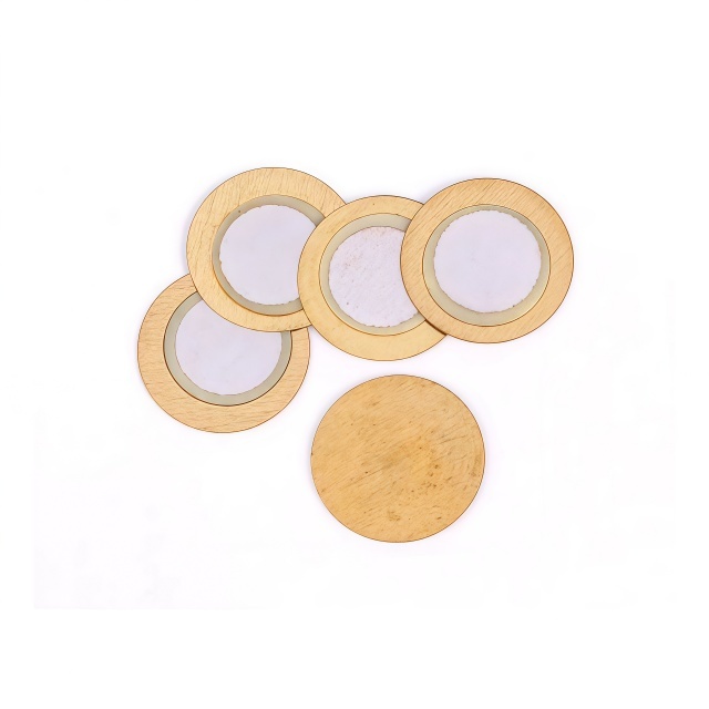 Onestopelectronic CN 35mm 2.6kHz Piezoelectric Brass Disc Element Buzzer Transducer for Alarm DIY
