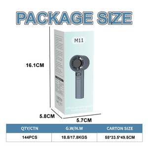 Ventilateur de poche numérique LK Toys <span class=keywords><strong>Vortex</strong></span> à affichage numérique, 120 vitesses réglables en continu, rechargeable par USB, portable - Product Image 6