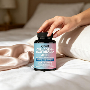Yyanst Collagène + Acide Hyaluronique 8000mg Capsules Haute Puissance Soutien Peau Cheveux Ongles Complément Beauté Femme - Product Image 1