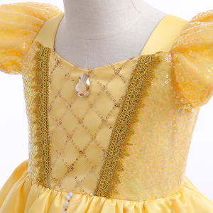 FSMKTZ Robe de princesse enchanteresse pour filles Cosplay <span class=keywords><strong>La</strong></span> <span class=keywords><strong>Belle</strong></span> <span class=keywords><strong>et</strong></span> <span class=keywords><strong>la</strong></span> <span class=keywords><strong>Bête</strong></span> Costume Robe de performance en tulle - Product Image 5